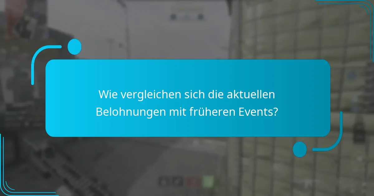 Wie vergleichen sich die aktuellen Belohnungen mit früheren Events?